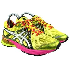 Asics Gel Preleus Women's Yellow Pink‎ Walking Running Training Shoes T480N Sz 6